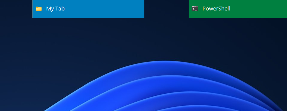 Custom Tab Colors demonstration - Windows edge customization
